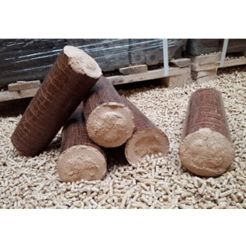 Runde Briketts Buche/Eiche Premium - 960 kg auf Palette
